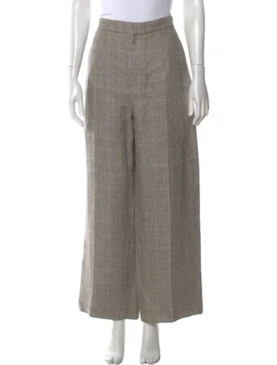 Pre-owned Brunello Cucinelli Linen Wide Leg Pants In Neutral