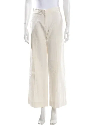 Pre-owned Brunello Cucinelli Linen Wide Leg Pants In Neutral