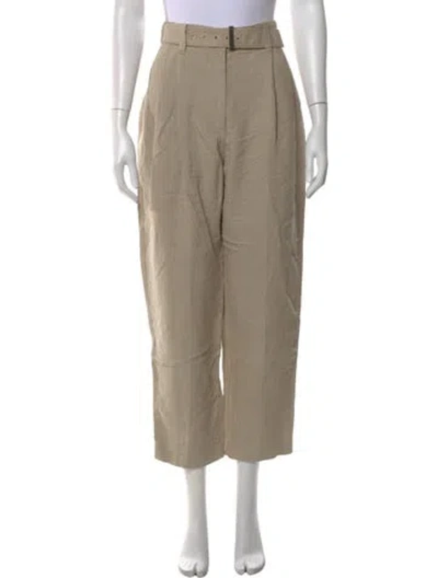 Pre-owned Brunello Cucinelli Linen Wide Leg Pants In Neutral