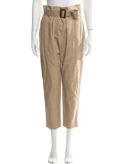 Pre-owned Brunello Cucinelli Linen Wide Leg Pants In Neutrals