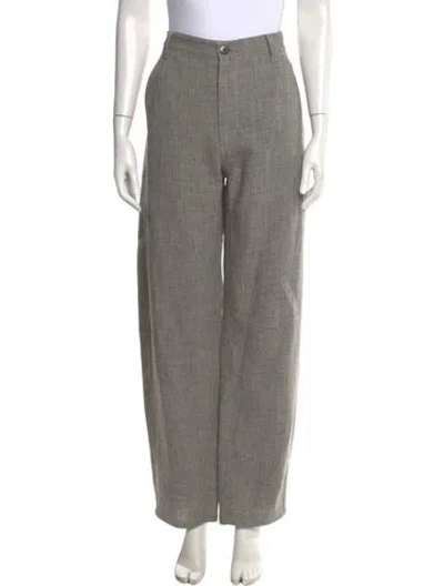 Pre-owned Brunello Cucinelli Linen Wide Leg Pants W/ Tags In Gray