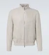 Brunello Cucinelli Linen And Wool Bomber Jacket In Beige