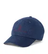 Brunello Cucinelli Linen-wool-silk Embroidered Baseball Cap In Blue