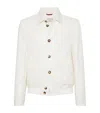 Brunello Cucinelli Linen-wool-silk Twill Jacket In White