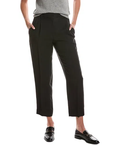 Brunello Cucinelli Linen-blend Pant In Black
