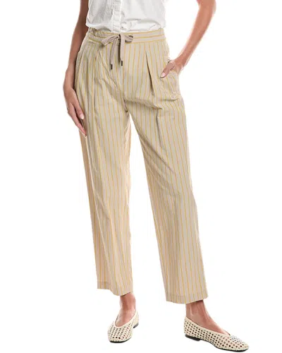 Brunello Cucinelli Linen-blend Pant In Brown