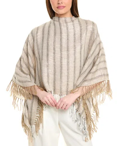 Brunello Cucinelli Linen-blend Poncho In Neutral