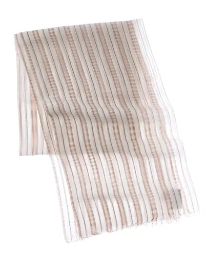 Brunello Cucinelli Linen-blend Scarf In Neutral