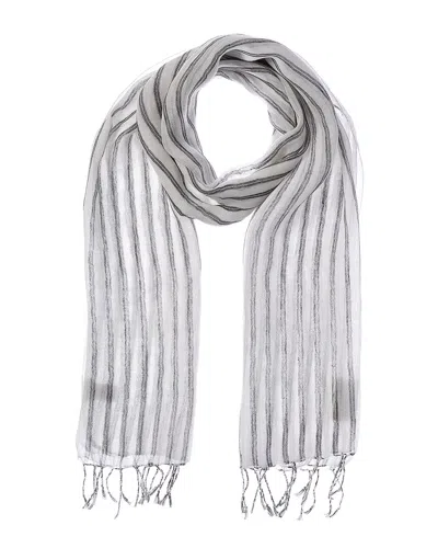 Brunello Cucinelli Linen-blend Scarf In White