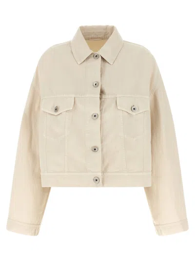 Brunello Cucinelli Linen-cotton Jacket In Beige