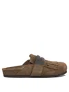Brunello Cucinelli Suede Slipper In Brown