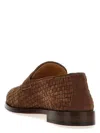 Brunello Cucinelli Suede Loafer With Interwined Motif In Brown