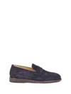 Brunello Cucinelli Men Suede Loafers In Blue