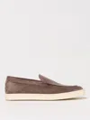 Brunello Cucinelli Suede Logo Loafers In Brown