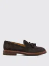 Brunello Cucinelli Tassel-detail Suede Loafers In Burnt