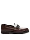 Brunello Cucinelli Brown Loafers With Monile Detail And Chain In Leather Woman In Castagno
