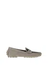 Brunello Cucinelli Suede Leather Loafers In Grey