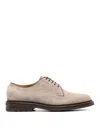 Brunello Cucinelli Suede Derby Shoes In Grey
