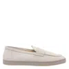 Brunello Cucinelli Loafers With Round Toe And Suede Finish In Sand