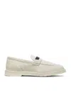 Brunello Cucinelli Beaded Strap Loafers Block Sole In White