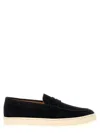 Brunello Cucinelli Suede Moccasin-style Sneakers With Diamond Cut Mask