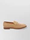 Brunello Cucinelli Loafers With Gold-tone Hardware And Suede Finish