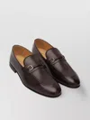 Brunello Cucinelli Loafers With Metal Buckle Detail And Leather Sole In Brown