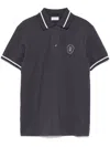 Brunello Cucinelli Polo Shirt With Lapel Short Sleeve In Blue