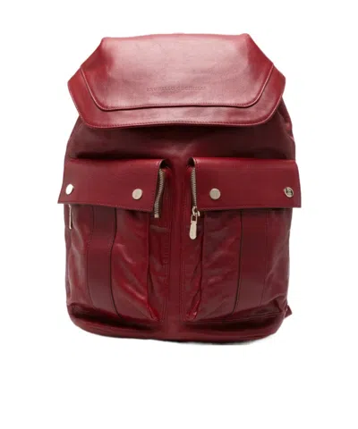 Brunello Cucinelli Logo Backpack In Red