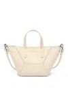 Brunello Cucinelli Structured Geometric Paneling Shoulder Bag With Detachable Strap In Neutral