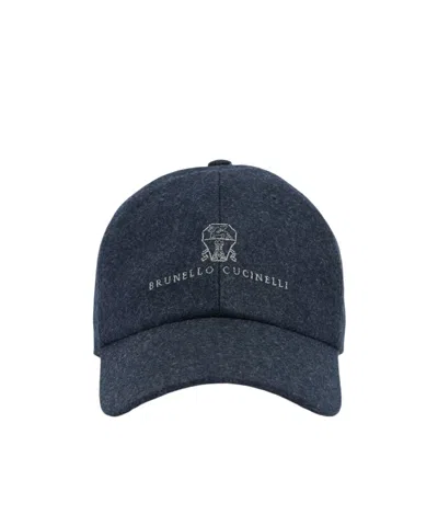 Brunello Cucinelli Logo-embroidered Cap In Black