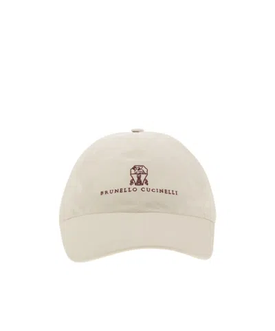 Brunello Cucinelli Logo Baseball Cap In Brown