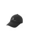Brunello Cucinelli Logo Suede Baseball Cap In Black