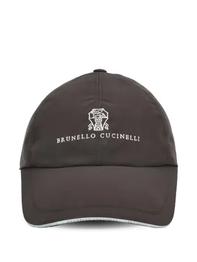 Brunello Cucinelli Logo Baseball Cap In Brown