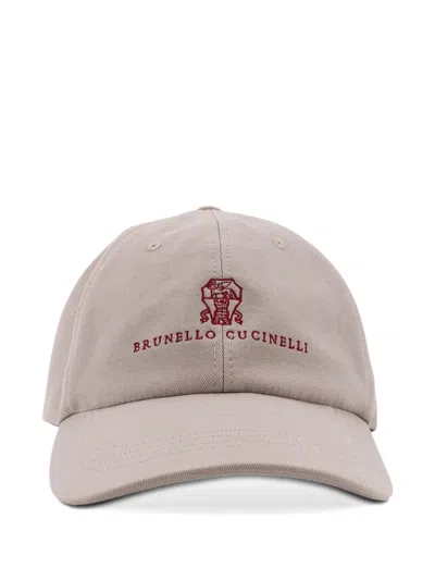 Brunello Cucinelli Logo-embroidered Baseball Hat In Neutral