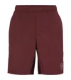 Brunello Cucinelli Elastic-waist Panelled Shorts In Burgundy