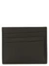 Brunello Cucinelli Compact Textured Cardholder Contrast Stitching In Black