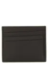 Brunello Cucinelli Compact Textured Cardholder Contrast Stitching In Black