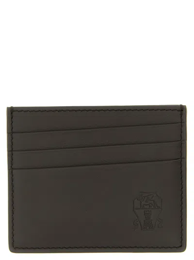 Brunello Cucinelli Logo Card Holder In Black