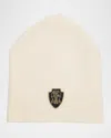 Brunello Cucinelli Logo Cashmere Beanie In C2723 Panama