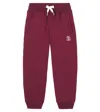 Brunello Cucinelli Logo Cotton-blend Fleece Sweatpants In Brown
