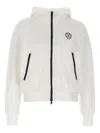 Brunello Cucinelli Hooded Sweatshirt With Ribbed Cuffs And Side Zip Pockets In White