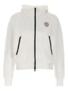 Brunello Cucinelli Hooded Sweatshirt With Ribbed Cuffs And Side Zip Pockets In White