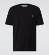 Brunello Cucinelli Logo-embroidered Cotton T-shirt In Black