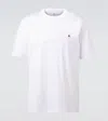 Brunello Cucinelli Slim-fit Logo-print Cotton-jersey T-shirt In White