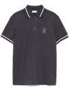 Brunello Cucinelli Polo Shirt With Lapel Short Sleeve In Blue