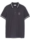 Brunello Cucinelli Polo Shirt With Lapel Short Sleeve In Blue