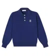 Brunello Cucinelli Logo Cotton Polo Shirt In Blue