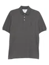 Brunello Cucinelli Men Logo Cotton Polo Shirt In Gray