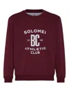 Brunello Cucinelli Cotton Sweatshirt With Print On The Front In Red